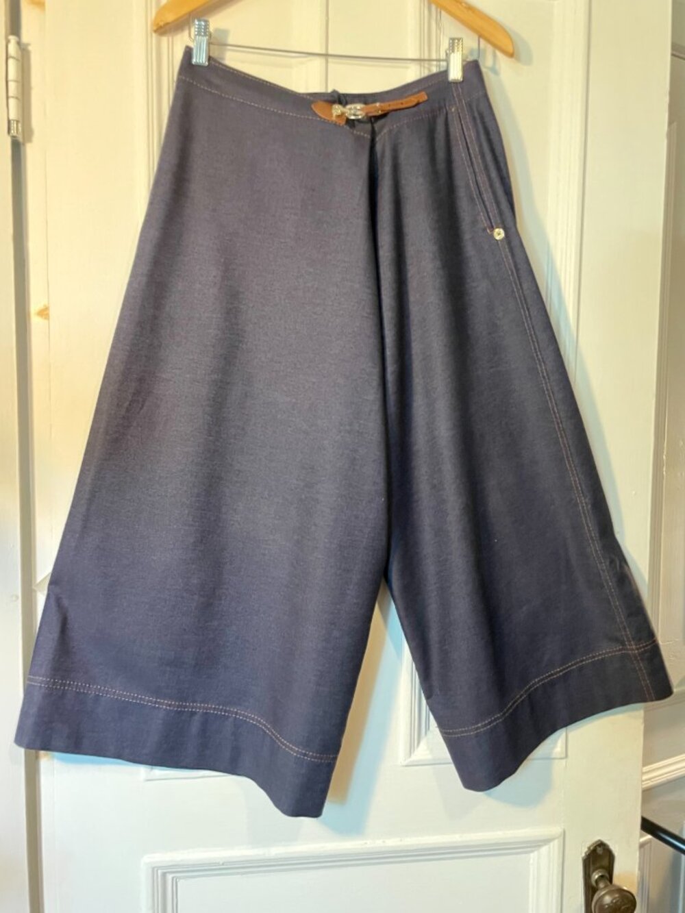 PennyBlack Navy Oversized Wrap Culottes | Made in Italy | Orig. $250